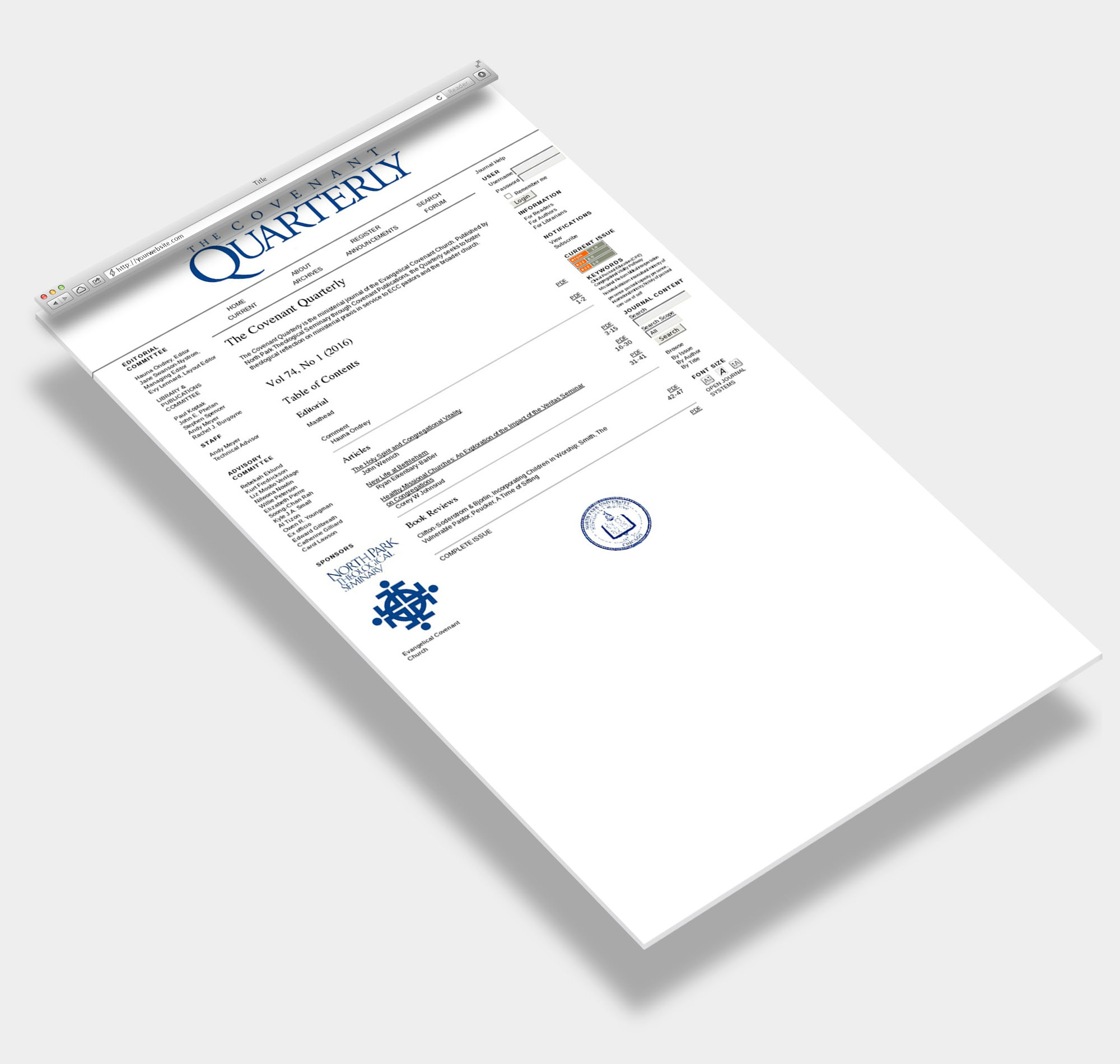 OJS - The Covenant Quarterly - North Park University