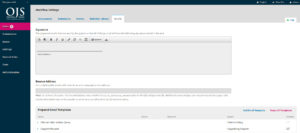 OJS 3 workflow settings emails