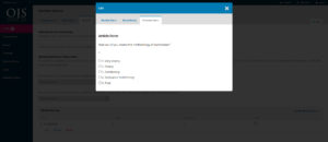 OJS 3 workflow settings review forms preview