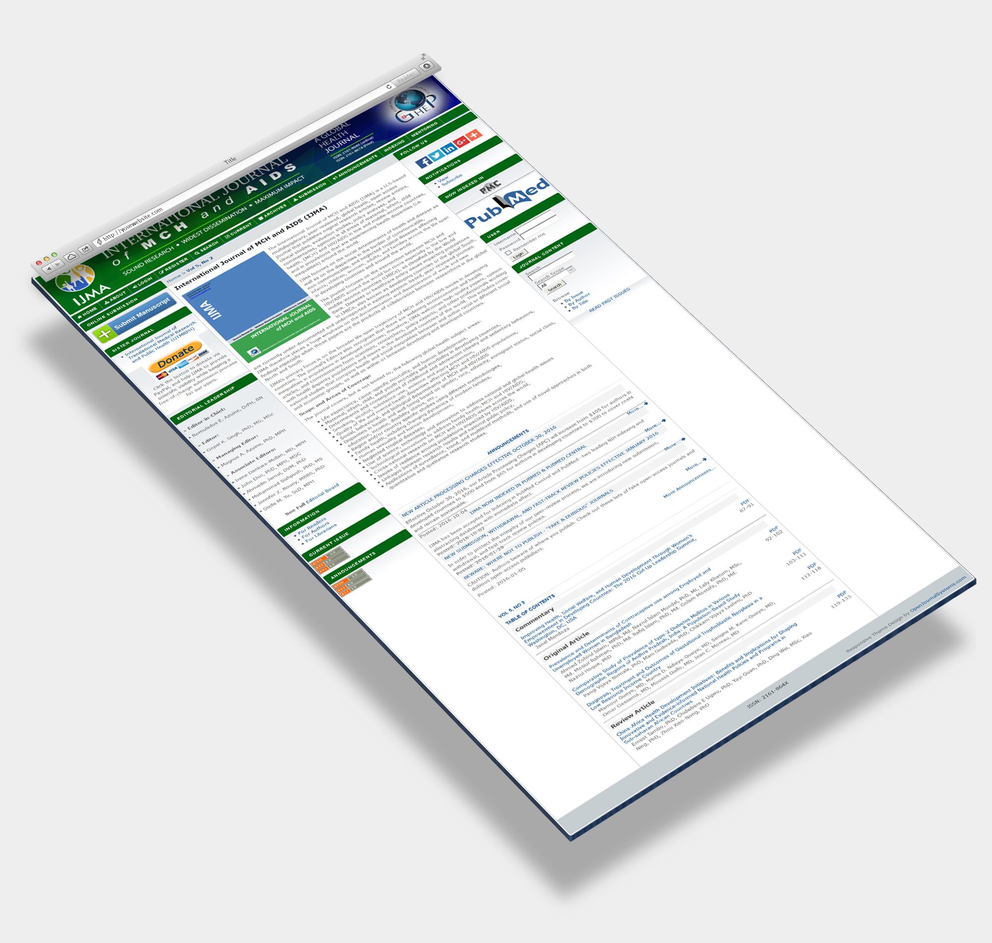 OJS - International Journal of MCH and AIDS - USA